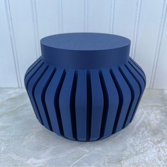 Indoor Flower Pot, The Vaki Planter Pot w Drainage Holes & Drip Tray, 3D Printed - Picture 12 of 12